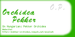 orchidea pekker business card